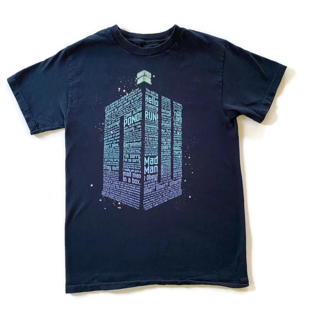 Doctor Who Graphic Short Sleeve Tee Shirt Navy Blue S